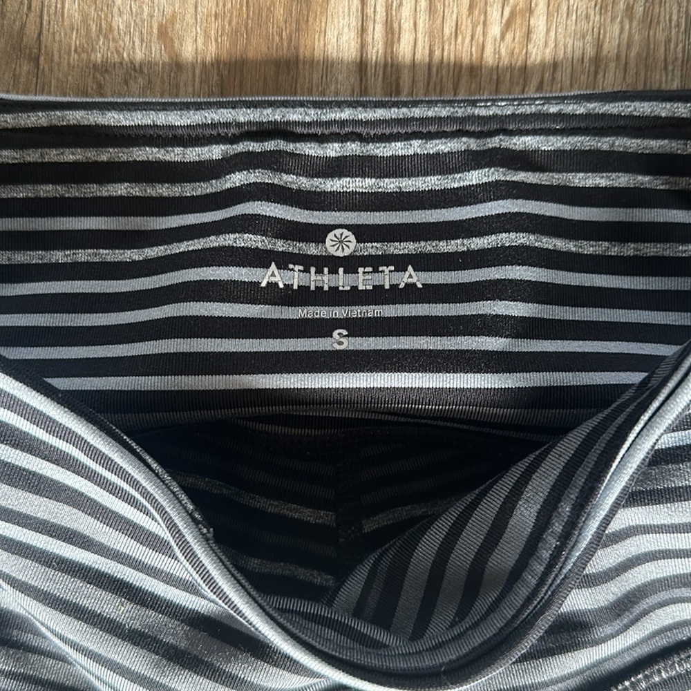 ATHLETA STRIPE HIGH RISE LEGGINGS - Picture 3 of 5